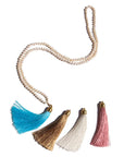 Native Essentials MIA • Long Pearl Necklace with Tassels