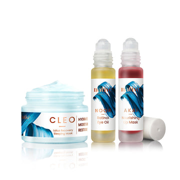 Beauty Sleep Mask Set | Sleeping Mask + Retinol Eye Oil + Lip Mask