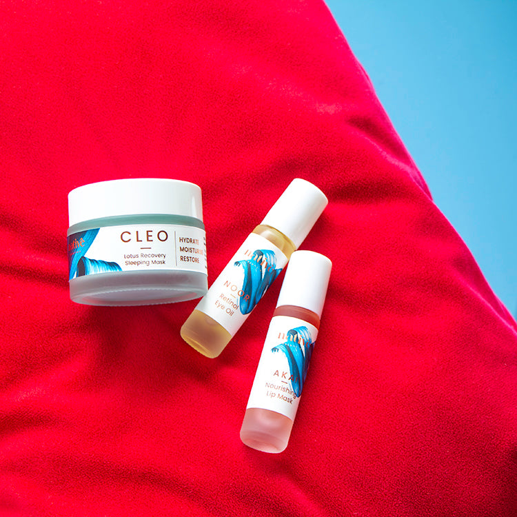 Beauty Sleep Mask Set | Sleeping Mask + Retinol Eye Oil + Lip Mask