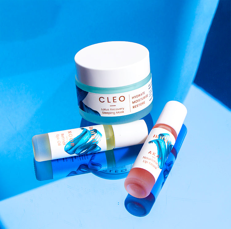 Beauty Sleep Mask Set | Sleeping Mask + Retinol Eye Oil + Lip Mask